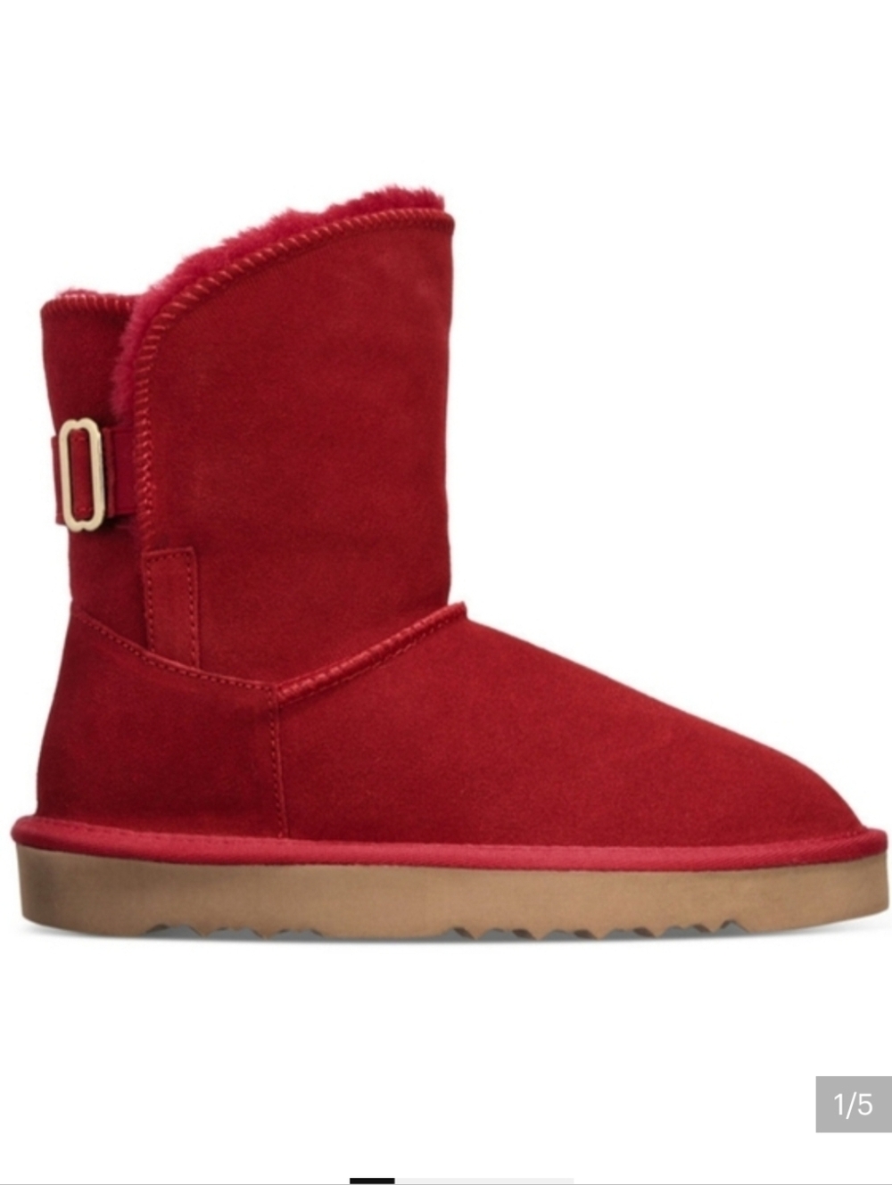 STYLE & CO. Women's Teenyy Red Suede Winter Booties SIZE 8 NIB